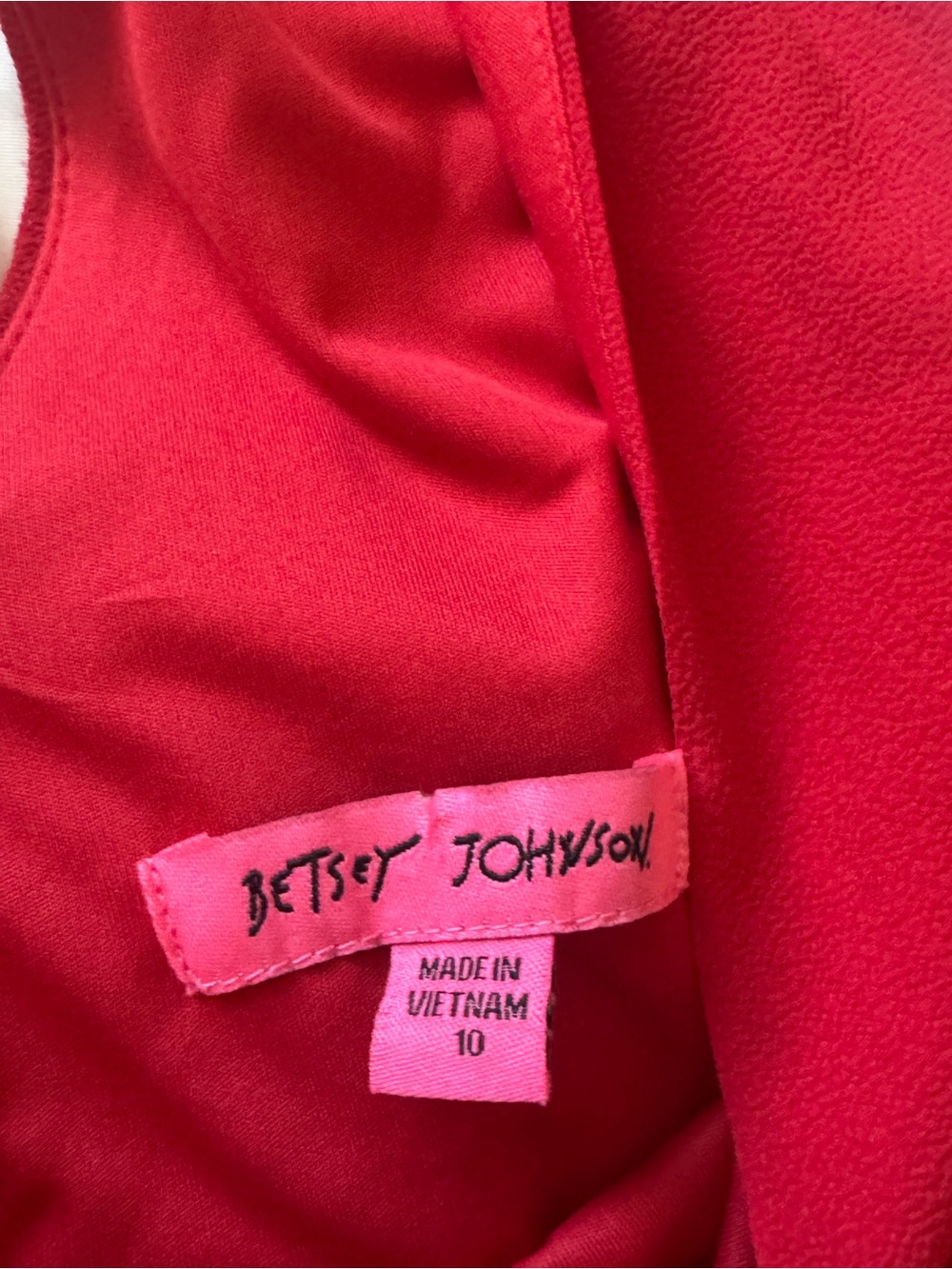 Betsey Johnson Red V-Neck Maxi Dress with Tie Straps - Picture 2 of 5
